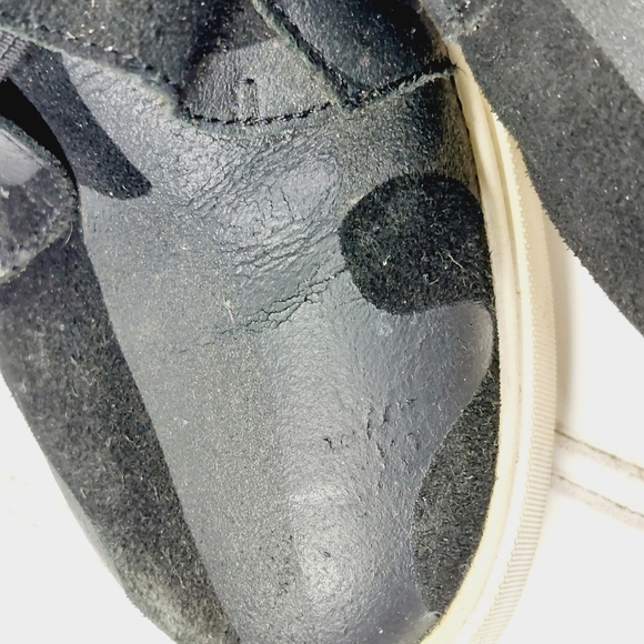 Linea Paolo Felicia Wedge Camo Black and Gray Slip On Wedge Sneakers F589 - Picture 12 of 13